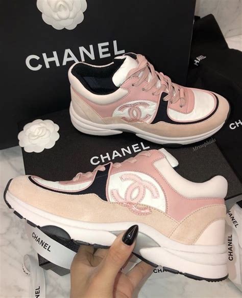 chanel sneakers pink inside.